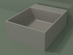Countertop washbasin (01UN11302, Clay C37, L 36, P 48, H 16 cm)