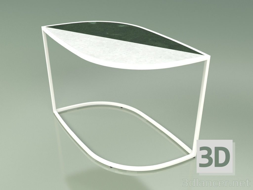 3d model Side table 001 (Glazed Gres Ice-Forest, Metal Milk) - preview
