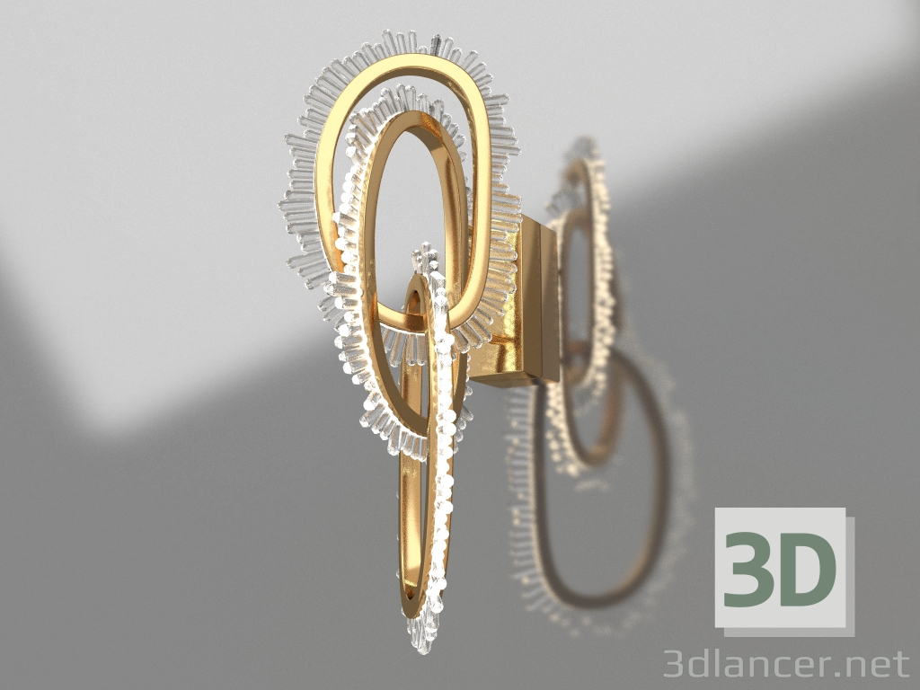 3D modeli Sen lamba Kristal pirinç (07607-3.36) - önizleme
