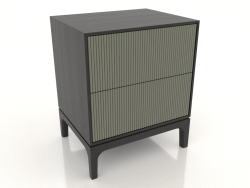 Comodino FARGO 2 cassetti con frontali fresati (oliva, rovere nero, opzione 3)