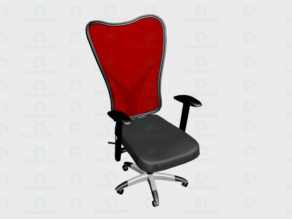 3d model Armchair Manolo (red) - preview