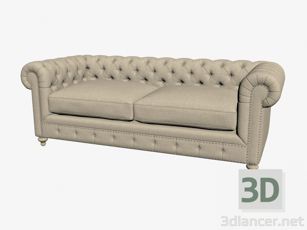 modèle 3D Canapé-lit double 90 '' CLUB SOFA (lumière) - preview