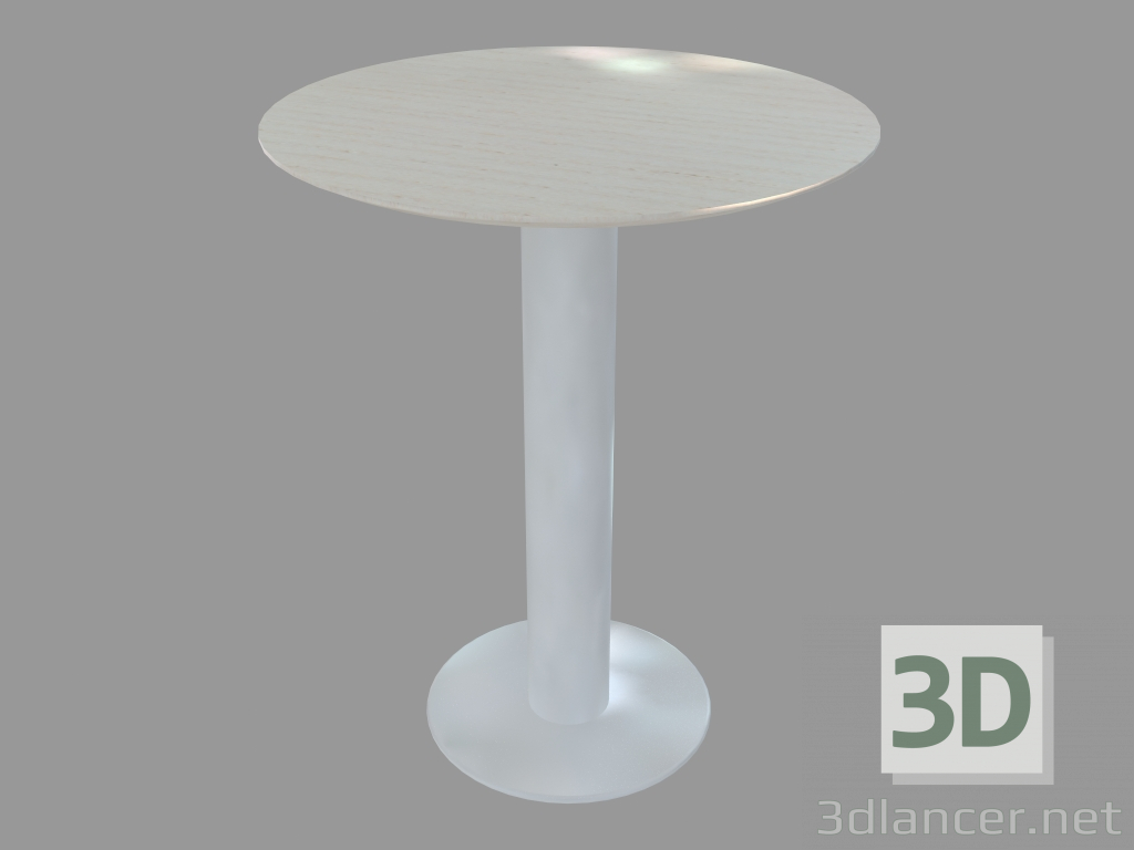 modello 3D Tavolo da pranzo (frassino tinto bianco D60) - anteprima