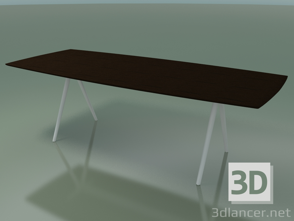 3d model Soap-shaped table 5421 (H 74 - 100x240 cm, 180 ° legs, veneered L21 wenge, V12) - preview
