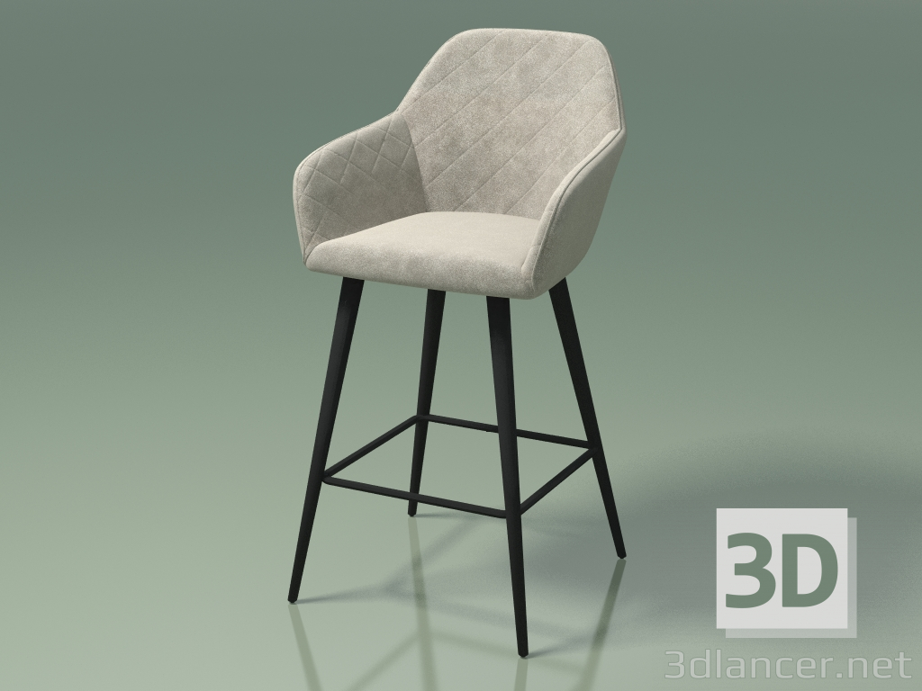 Modelo 3d Cadeira de meia barra Antiba (111837, cinza pó) - preview