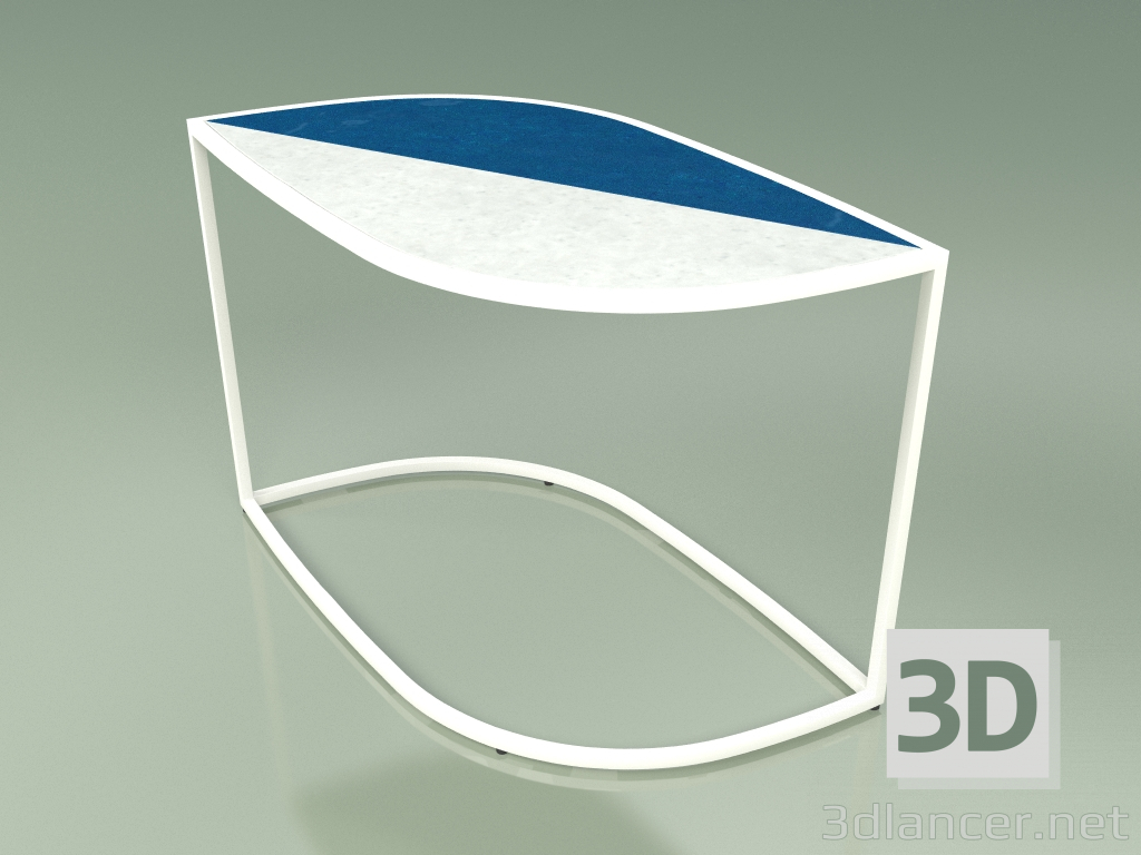 3d model Side table 001 (Glazed Gres Ice-Sapphire, Metal Milk) - preview