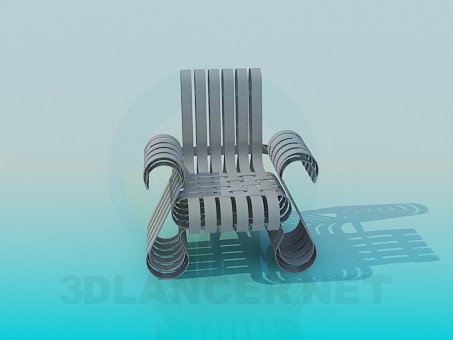 3 डी मॉडल कांटा के साथ कुर्सी - पूर्वावलोकन