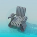 3D Modell Sessel mit Stacheln - Vorschau