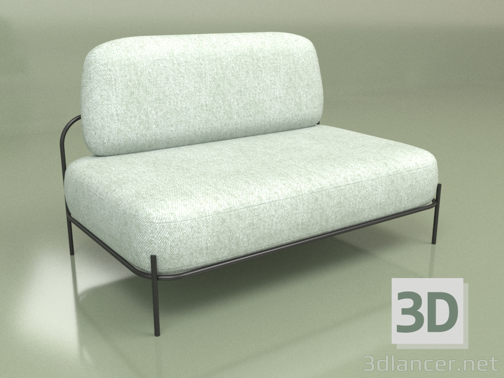 3d model Sofa Pawai (gray-turquoise) - preview