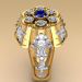 3d кольцо мужское (V2) модель купить - ракурс