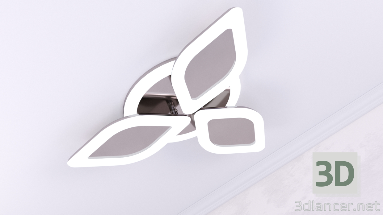 3d LED chandelier model buy - render
