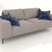 3d model CLOUD straight two-section sofa (upholstery option 2) - preview
