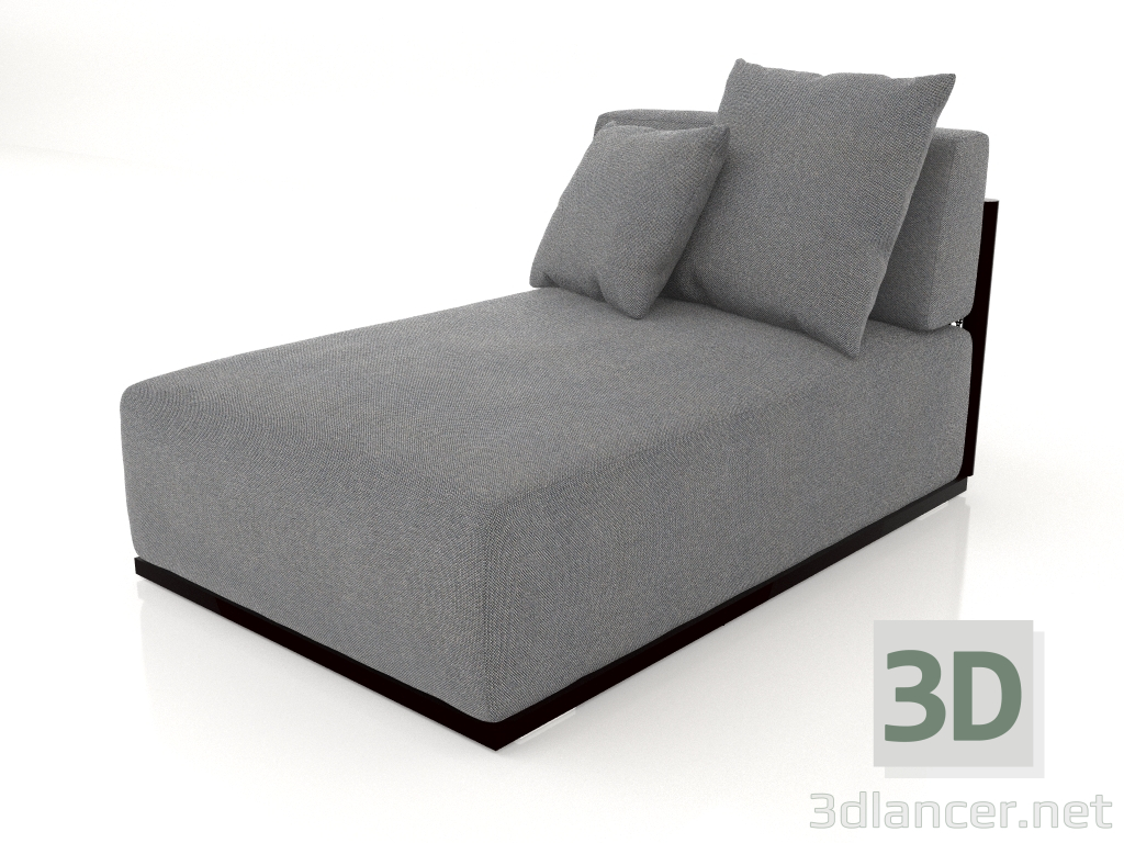 3d model Módulo sofá sección 5 (Negro) - vista previa