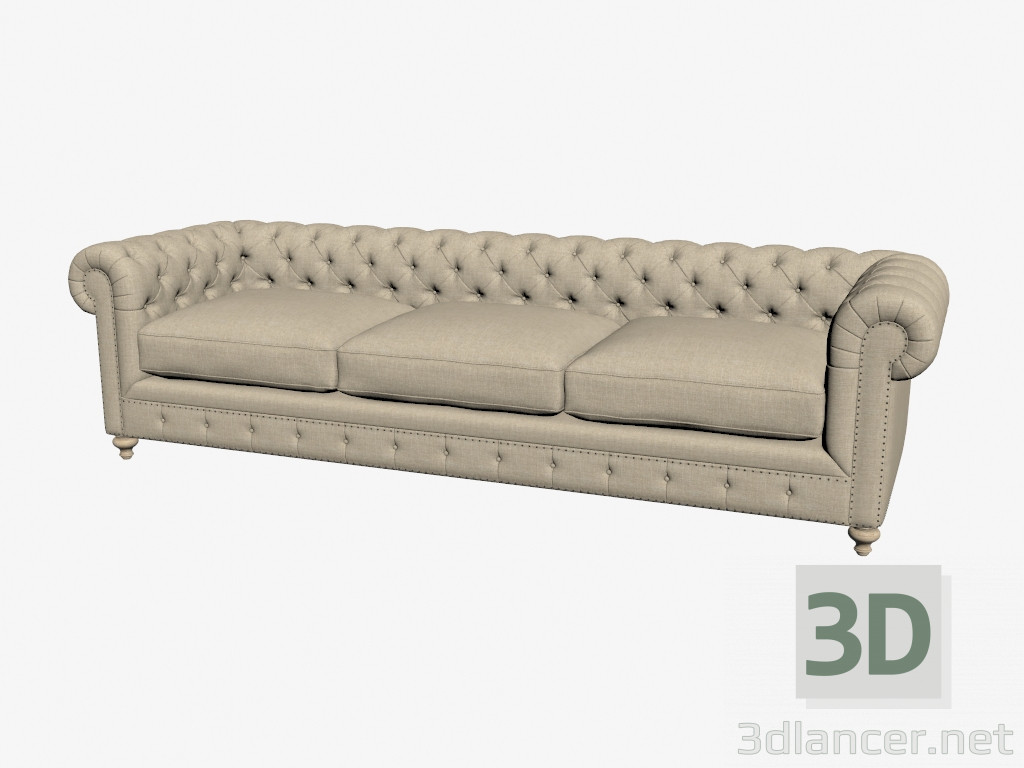 3D modeli Sofa düz üç kişilik 118 '' CLUB SOFA (light) - önizleme