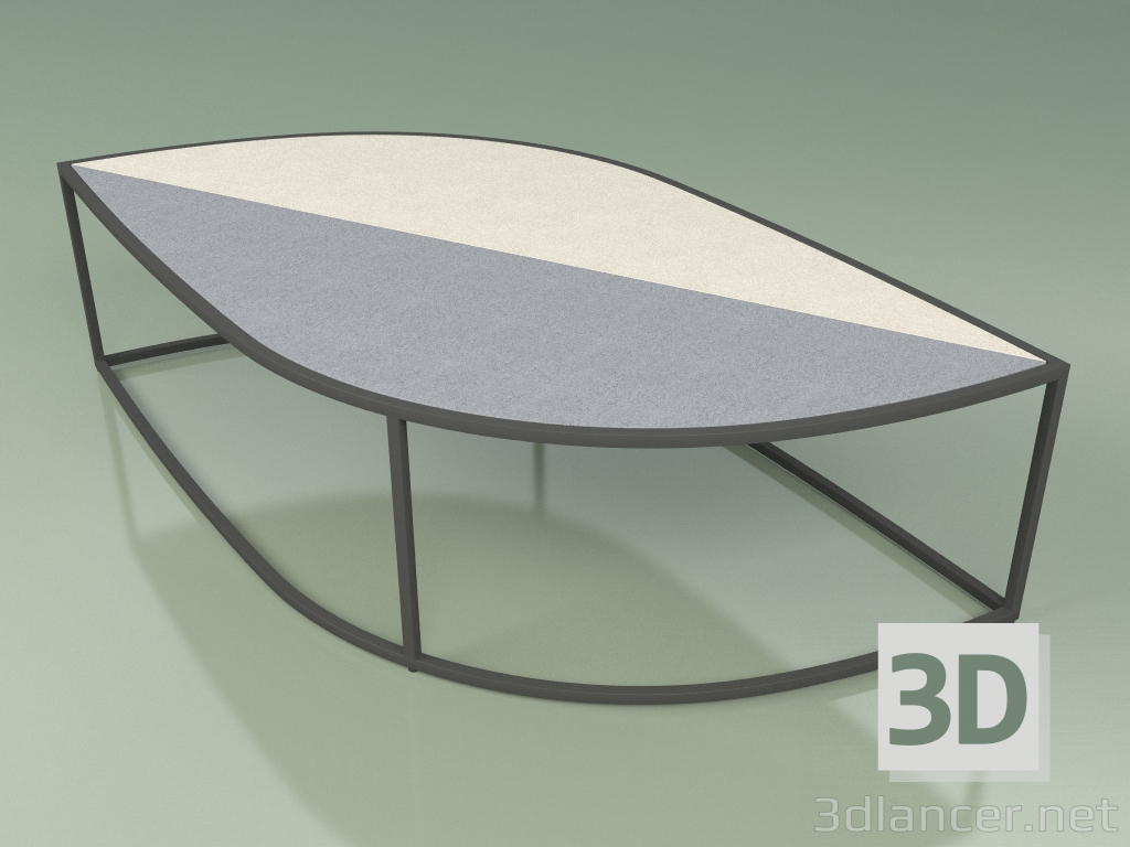 3d model Coffee table 002 (Gres Fog-Ivory, Metal Smoke) - preview