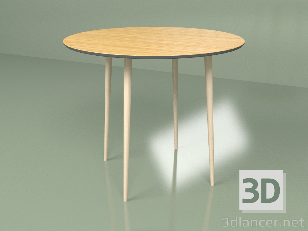 3d модель Кухонный стол Спутник 90 см шпон (темно-серый) – превью