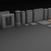3D Lowpoly kale/zindan eşyaları modeli satın - render