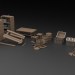 3d Lowpoly castle/dungeon items model buy - render