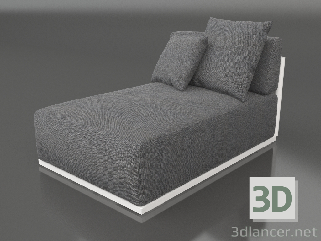 Modelo 3d Seção 5 do módulo do sofá (branco) - preview