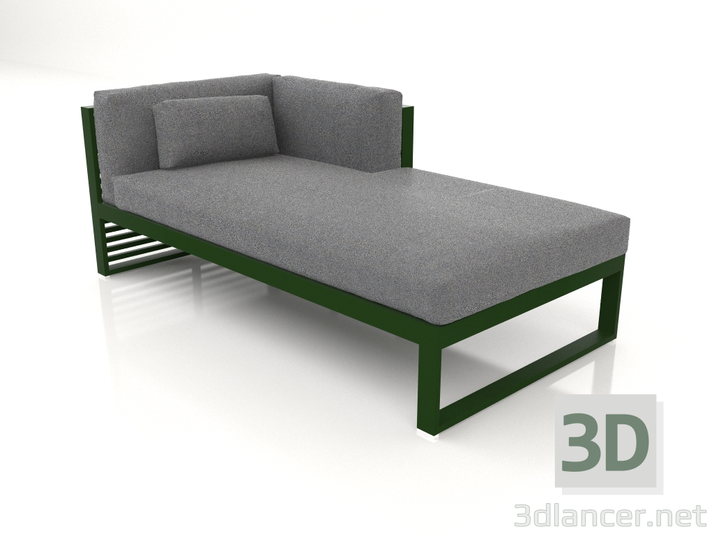 3D modeli Modüler kanepe, sağ bölüm 2 (Şişe yeşili) - önizleme