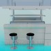 3D modeli Bar counter - önizleme