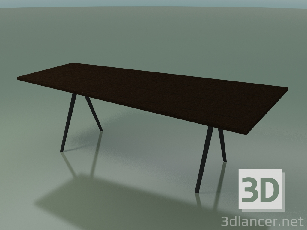 modèle 3D Table trapézoïdale 5437 (H 74 - 120-80x240 cm, plaqué wengé L21, V44) - preview