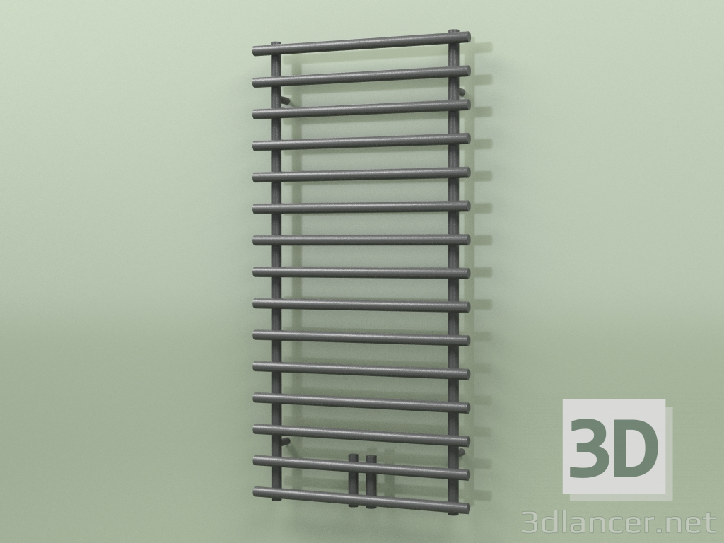 3D modeli Isıtmalı havlu askısı - Leros (1224 x 600, RAL - 9005) - önizleme