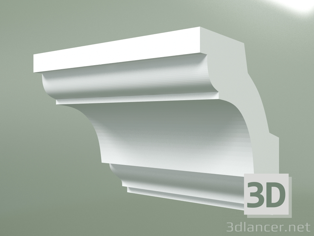 3D modeli Alçı korniş (tavan kaidesi) KT001 - önizleme
