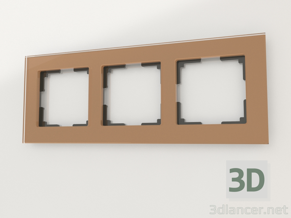 3D Modell Rahmen für 3 Pfosten Favorit (bronze) - Vorschau
