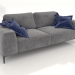 3d model CLOUD straight two-section sofa (upholstery option 4) - preview