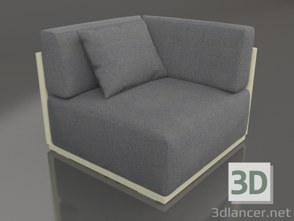 modèle 3D Module de canapé section 6 (Or) - preview