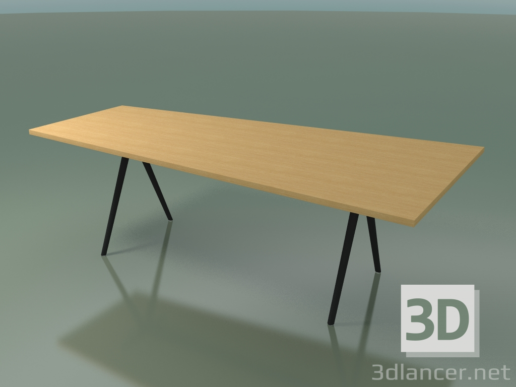 modèle 3D Table trapézoïdale 5437 (H 74 - 120-80x240 cm, plaqué chêne naturel L22, V44) - preview