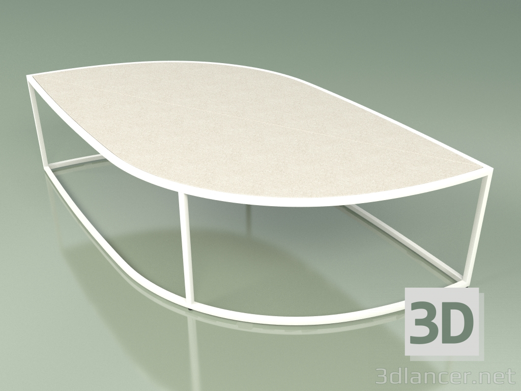 3D Modell Couchtisch 002 (Gres Ivory, Metal Milk) - Vorschau