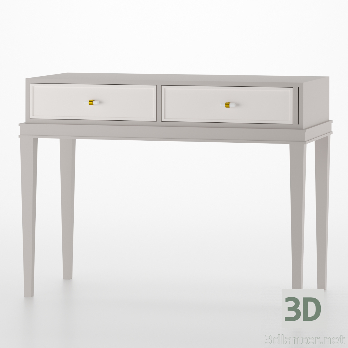 3D modeli Evans tuvalet masası - önizleme