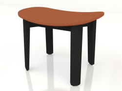 Nora stool with leather upholstery (dark)
