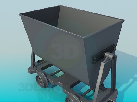 3d model Trolley in the mine - preview