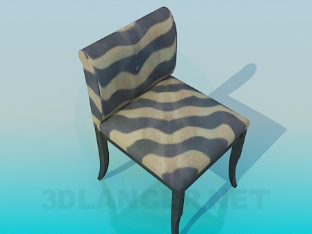 3D Modell Gestreifte Stuhl - Vorschau