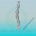 3d model Columna vertebral humana - vista previa