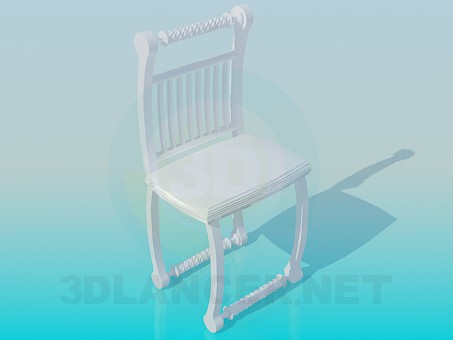 3d модель Різьблений стілець – превью