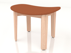 Nora stool with leather upholstery (light)