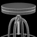 3d Стілець для барної стійки із заліза з деревяним сидінням модель купити - зображення