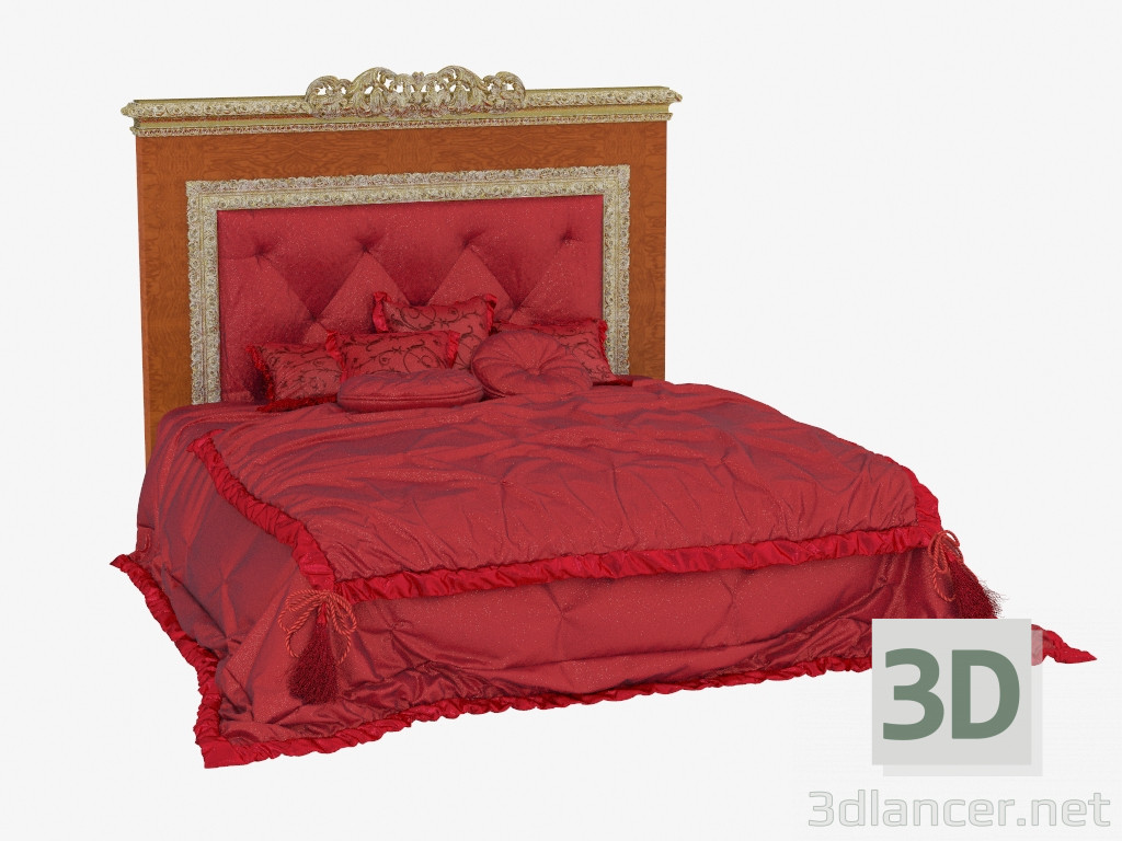 3D Modell Doppelbett im klassischen Stil 771 - Vorschau