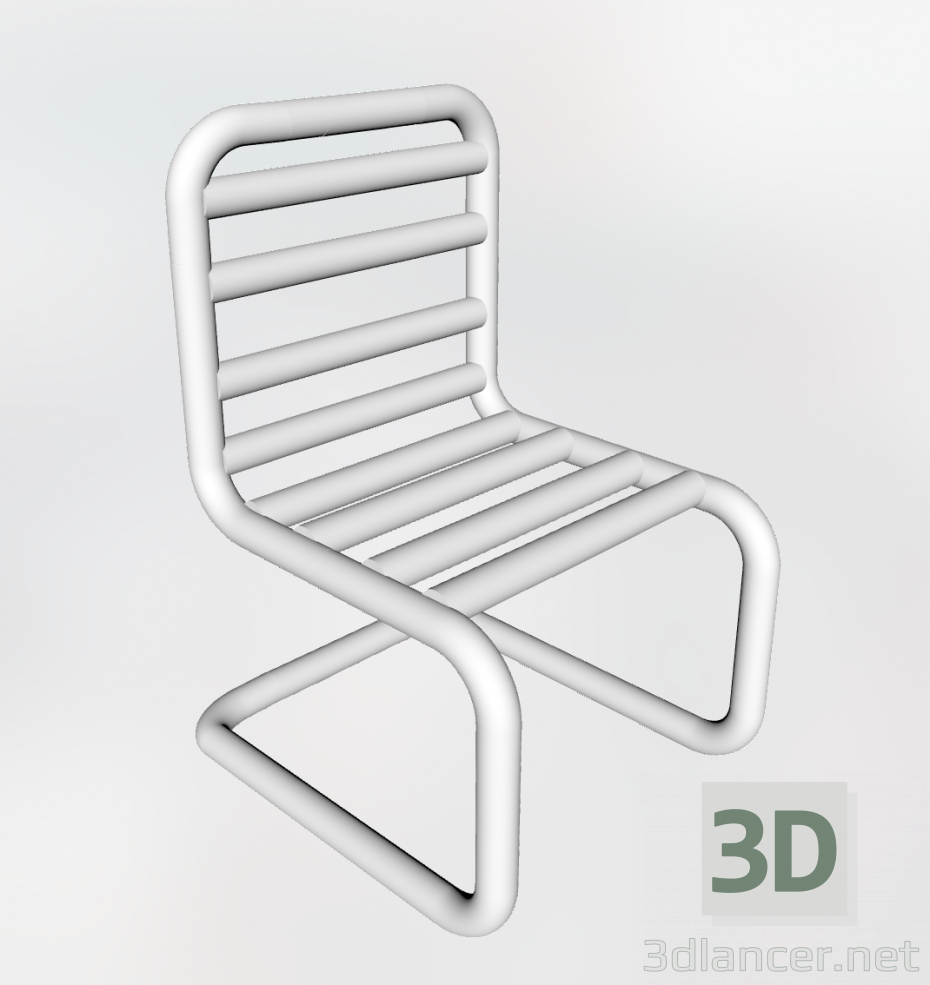 modèle 3D Chaise tubulaire - preview