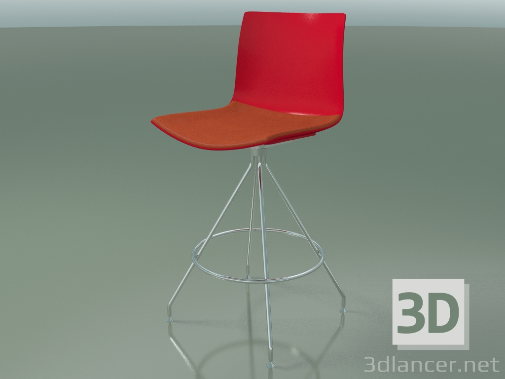 3d model Bar stool 0306 (with seat cushion, polypropylene PO00104) - preview