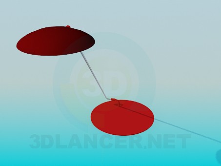 3d model Lámpara de mesa en la pata larga - vista previa