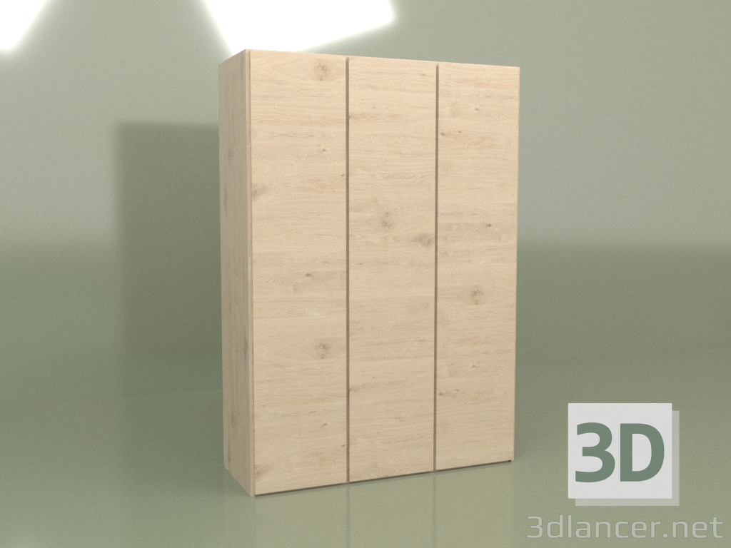 3D Modell Kleiderschrank 3 Türen Mn 130 (Champagner) - Vorschau