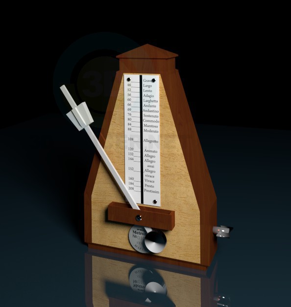 3 डी मॉडल Metronome - पूर्वावलोकन