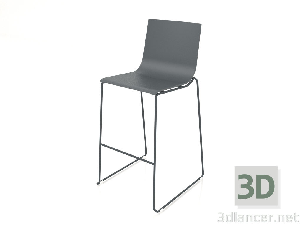 3d model High stool model 1 (Anthracite) - preview