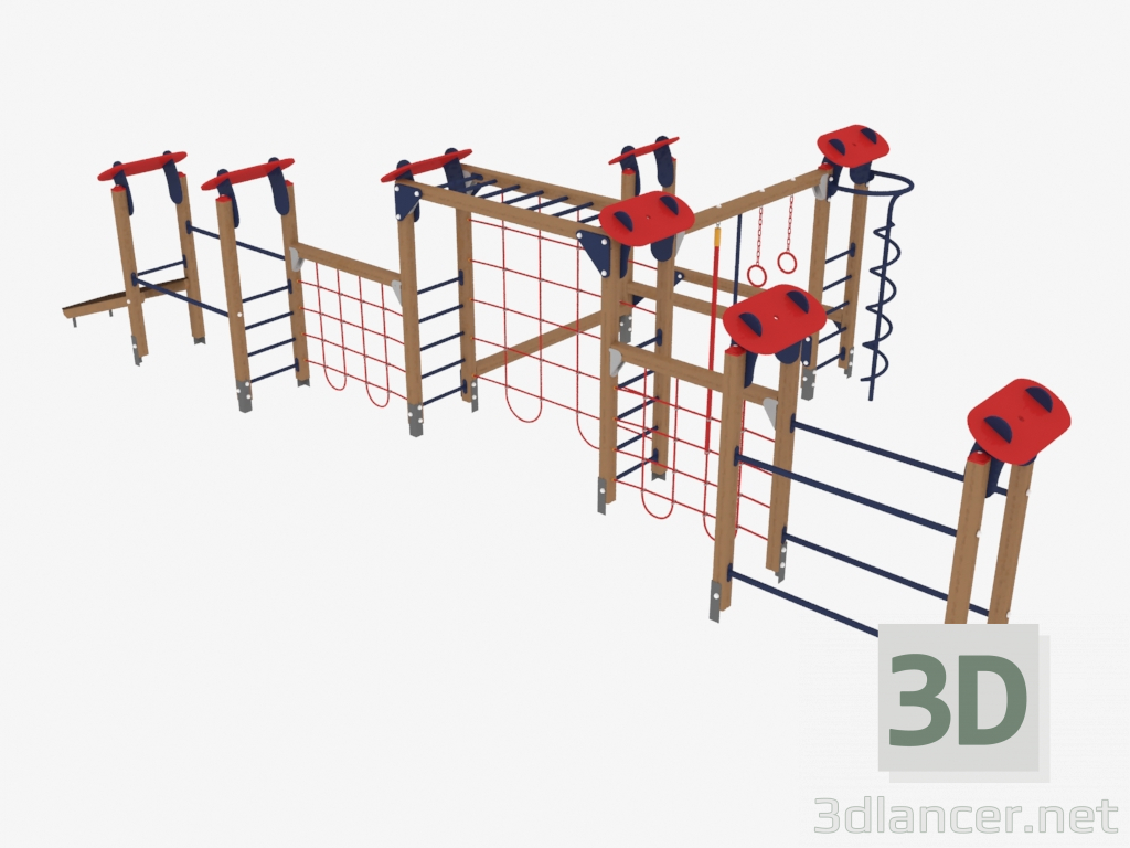 3d model Children's play complex (7818) - preview