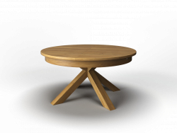 round folding table solid oak (круглый складной стол из массива дуба)